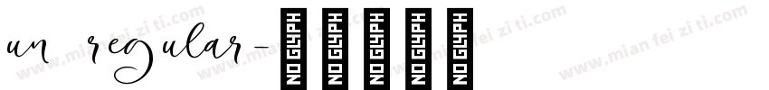 un regular字体转换